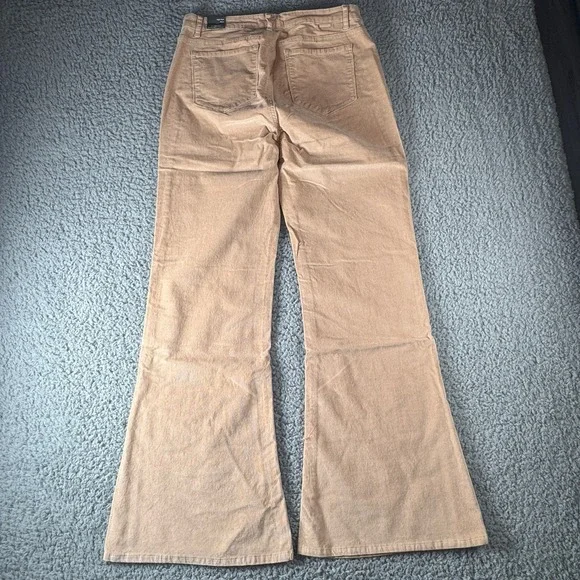 Tractr High Rise Flare Leg Tan Beige Corduroy Stretch Jeans Sz 12/31 NWT‎ - Picture 2 of 10
